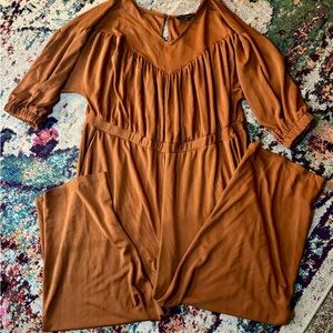 Eloquii Camel Jumpsuit